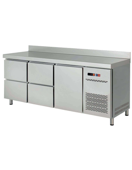 Mesa Snack Refrigerada 4 cajones + 1 puerta Fondo 600 de 2017 x600 x850h mm CORDOBA MRCH-200-4