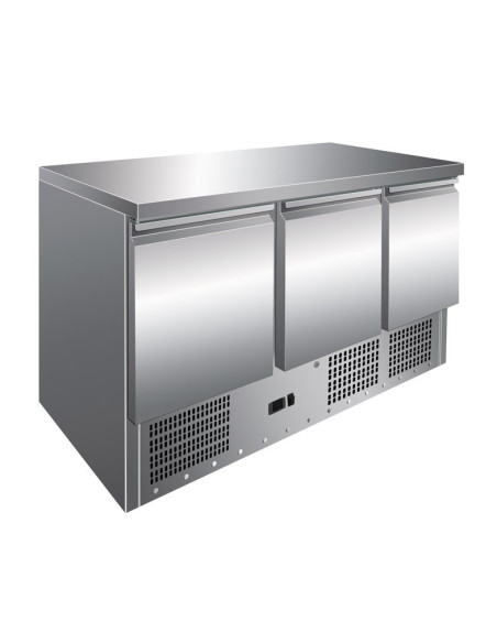 Mesa GN1/1 3 Puertas Refrigerada Compacta de 1365 x700 x860h mm PEKIN S903TOP