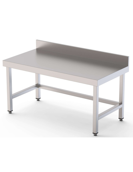 Mesa de Trabajo Acero Inoxidable Baja Mural Sin Estante 1200x600x600h mm WTW260120S0