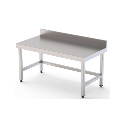 Mesa de Trabajo Acero Inoxidable Baja Mural Sin Estante 1600x600x600h mm WTW260160S0