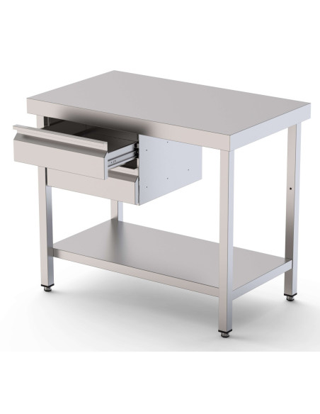 Módulo de Acero Inoxidable De 2 Cajones Con Guías Telescópicas 480x460x345 mm WTA464530D2