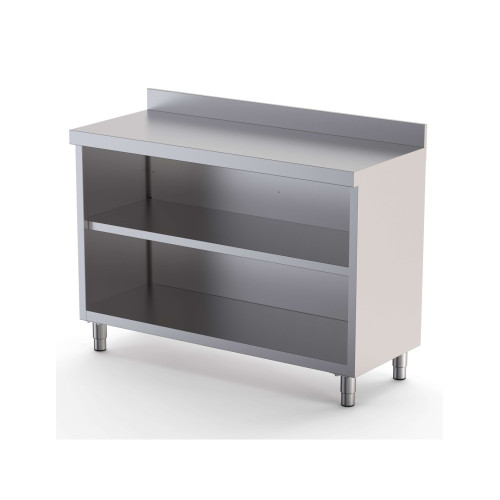 Mueble Estantería Acero Inoxidable Fondo 350 Con 1 Estante 1500x350x1050h mm DT3501500S1