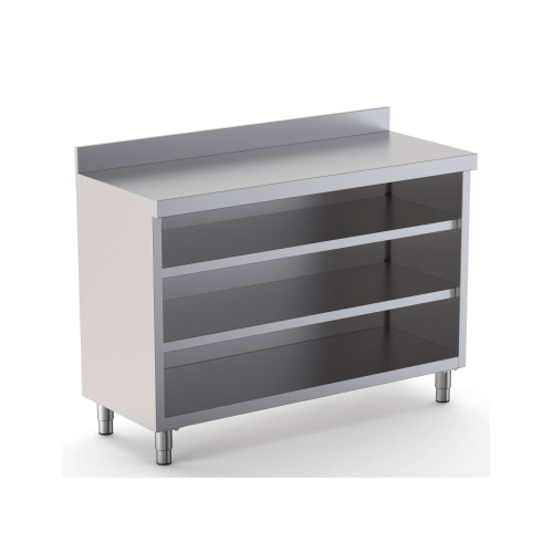 Mueble Estantería Acero Inoxidable Fondo 350 Con 2 Estantes 1000x350x1050h mm DT3501000S2