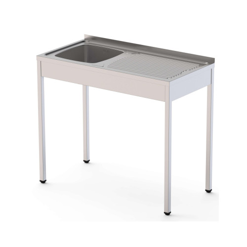 Fregadero Demontado cuba DERECHA + escurridor IZQUIERDA Fondo 500 de 1000x500x850h mm AVEIRO IS1510R10S0