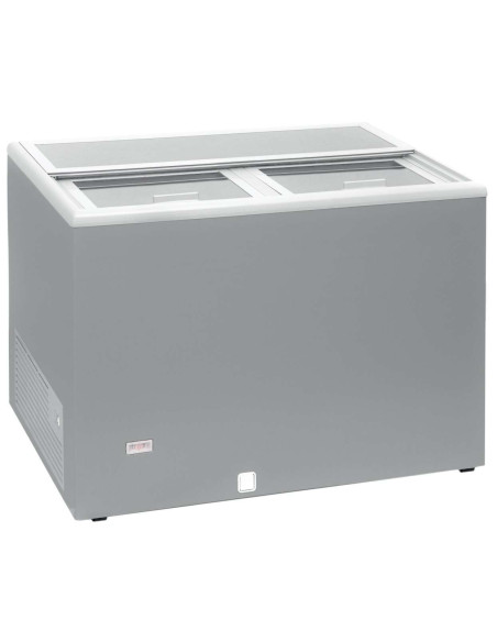 Enfriador de Botellas 300 litros Puertas Inox  de 1060 x670 x880h mm con ruedas AVEIRO AGF300 (COLOR GRIS)