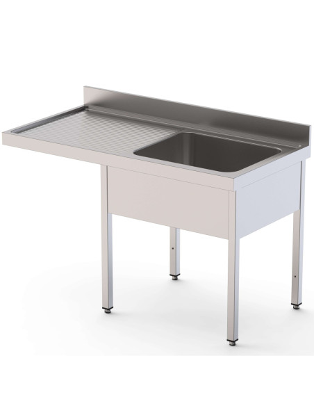 Fregadero Acero Inoxidable 1 Cuba Derecha Para Lavavajillas Fondo 700 Sin Estante 1400x700x850h mm IS1714R1DW0