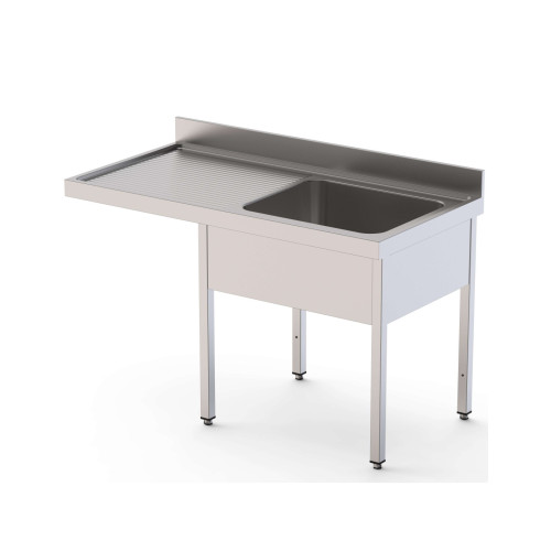 Fregadero Acero Inoxidable 2 Cubas Izquierda Para Lavavajillas Fondo 700 Sin Estante 1800x700x850h mm IS1718L2DW0