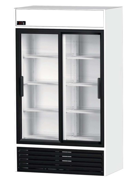 Armario Expositor Refrigerado 1000 litros 2 Puertas Correderas de Vidrio de 1250 x695 x2005h mm CORDOBA RVCS1000