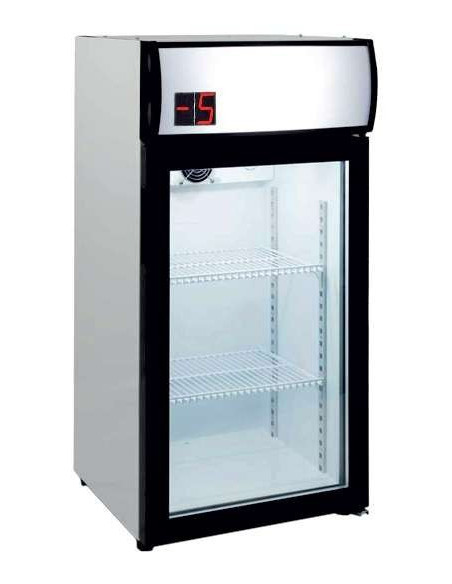 Armario Expositor Refrigerado 80 litros Subcero Puerta de Vidrio de 470X465X955h mm PEKIN SZ80L