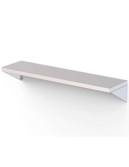 Estantería Mural Acero Inoxidable Con Cartela Fondo 300 de 800x300x200h mm WMS3083020B