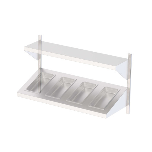 Estantería Mural Acero Inoxidable Cremallera Mural 1000 mm AWST0001000 -0,32Kg