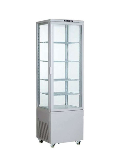 Expositor Refrigerado 4 Caras 238 litros Blanco de 515x485x1715h mm Línea Pekín XC238L-B