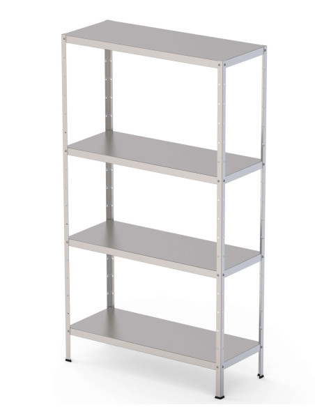 Estantería de Pie Acero Inoxidable Fondo 500 de 1000x500x2000h mm FS100520S40