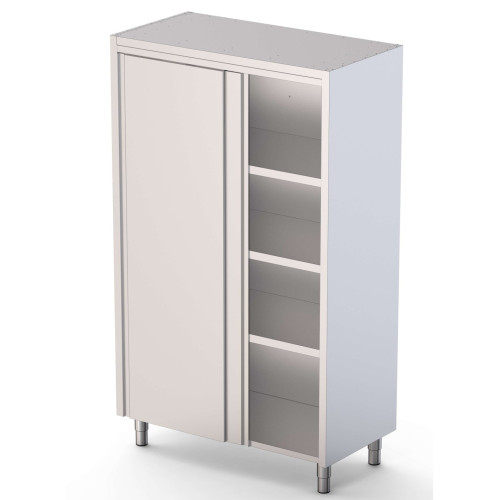 Armario de Pie Acero Inoxidable Con 2 Puertas Correderas 1600x600x2000h mm FC1660200SD