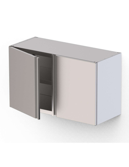 Armario Mural Acero Inoxidable Con 1 Puerta Abatible 600x400x600h mm WMC060460SW