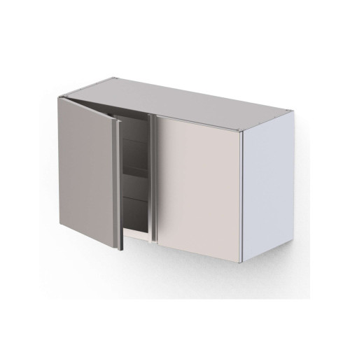 Armario Mural Acero Inoxidable Con 2 Puertas Abatibles 1000x400x600h mm WMC100460SW
