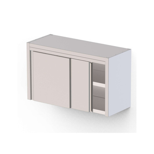 Armario Mural Acero Inoxidable Con 2 Puertas Correderas 1000x400x600h mm WMC100460SD
