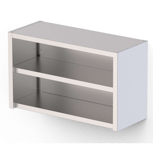 Armario Mural Acero Inoxidable Con Estantería Abierta 1000x400x600h mm WMC100460OP
