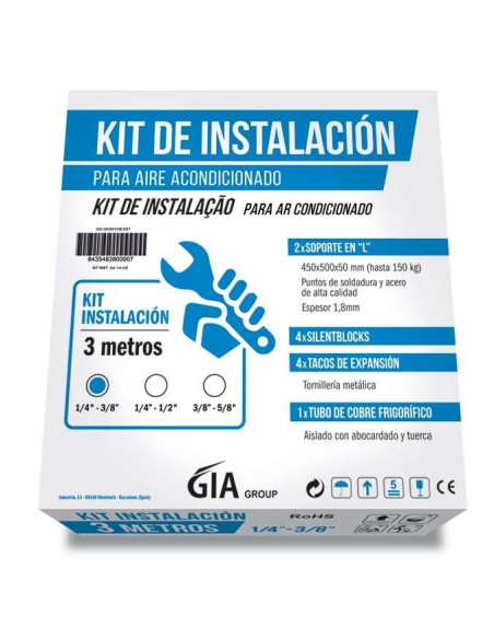 Kits de instalación 3m tubería 1/4- 3/8