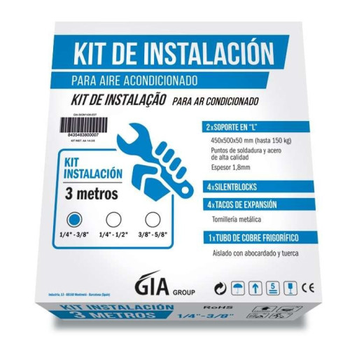 Kits de instalación 3m tubería 1/4-1/2