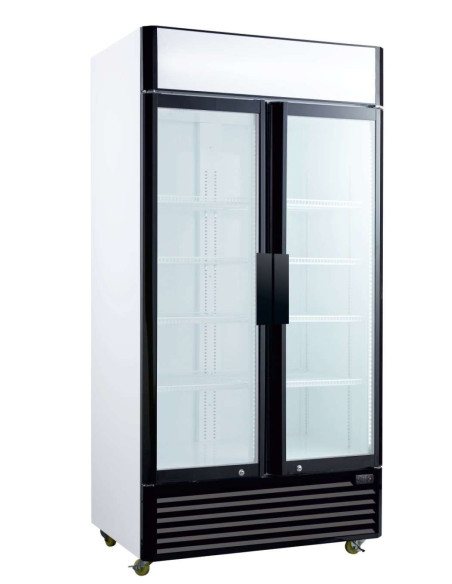 Armario Expositor Refrigerado 800 litros 2 Puertas Batientes de Vidrio de 1000x730x2030h mm PEKIN CSD800