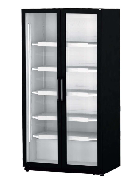 Expositor Refrigerado 800 Litros de 2 puertas abatibles Color Negro 875 x 690 x 1735h mm RV800 Línea Córdoba