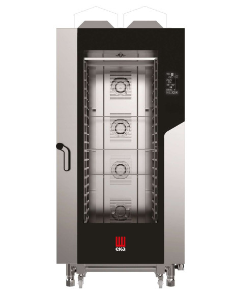 Horno a gas convección MILLENIAL BLACK MASK Gastronomía 20 bandejas GN1/1 MKF2011GBM Línea Padova