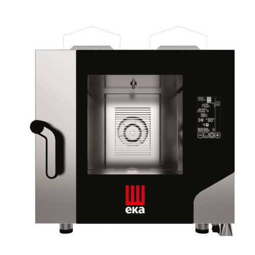 Horno a gas convección MILLENIAL BLACK MASK Gastronomía 5 bandejas GN1/1 MKF511GBM Línea Padova