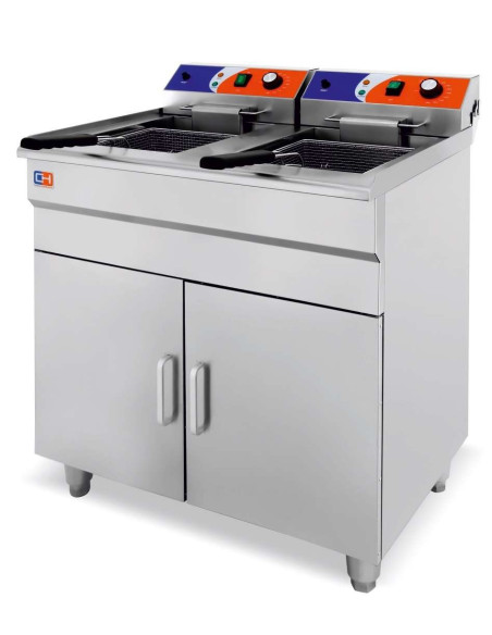 Freidora Eléctrica 14+14 litros CON MUEBLE de 740x550 x910h mm PEKIN EF-162VC