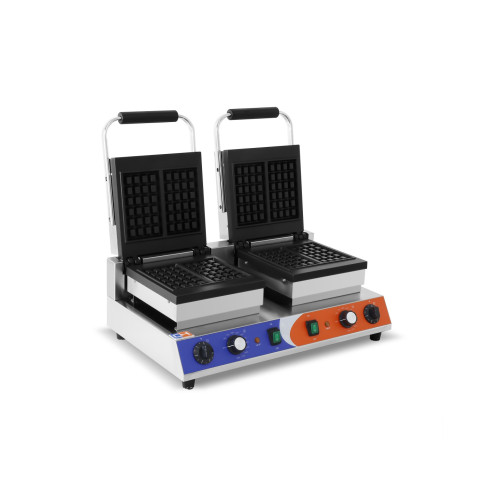 Máquina de gofres Doble  eléctrica 1,5+1,5KW 63X380X270h mm PEKÍN WF-2210-2