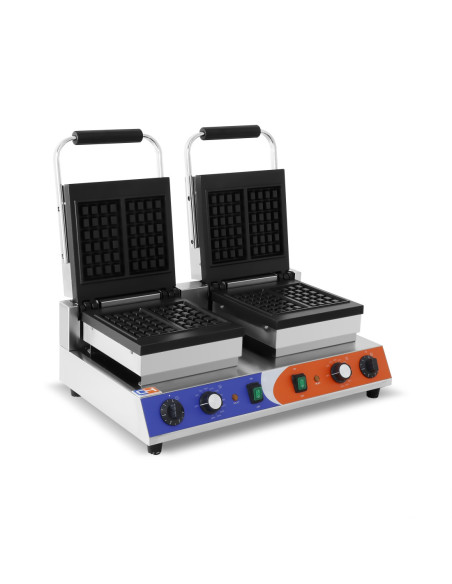 Máquina de gofres Doble  eléctrica 1,5+1,5KW 63X380X270h mm PEKÍN WF-2210-2