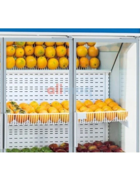 Kit 3 estantes inclinados y espejo para mural Frutas y Verduras KITVMAE70