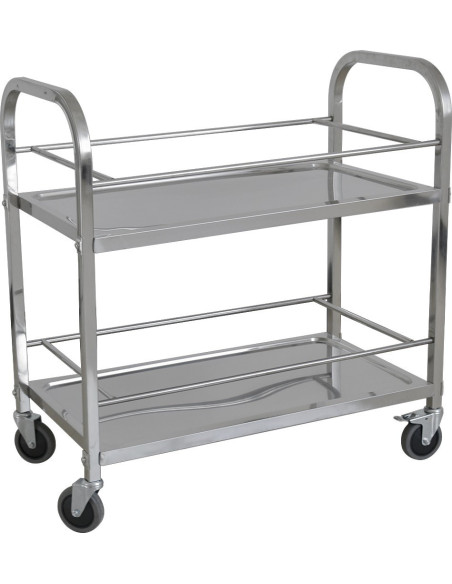 Carro Recogida de Bebidas 2 Niveles en Acero Inoxidable de 950X500X950h mm PEKIN CARROB2