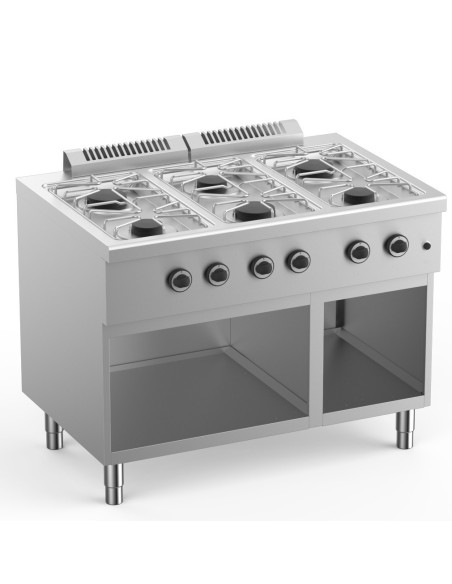 Cocina a Gas 6 Fuegos con Mueble Fondo 700 ELFU711A START LINE