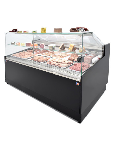 Vitrina Refrigerada Expositora de 2 metros Fondo 1100 Frío Ventilado - Exposición Inoxidable - Línea CORDOBA VRV-200-