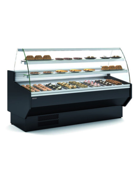 Vitrina Refrigerada Cristal Curvo pastelería  Fondo 900  dim.1055x940x1235h mm Línea Córdoba VEPD-9-10-C