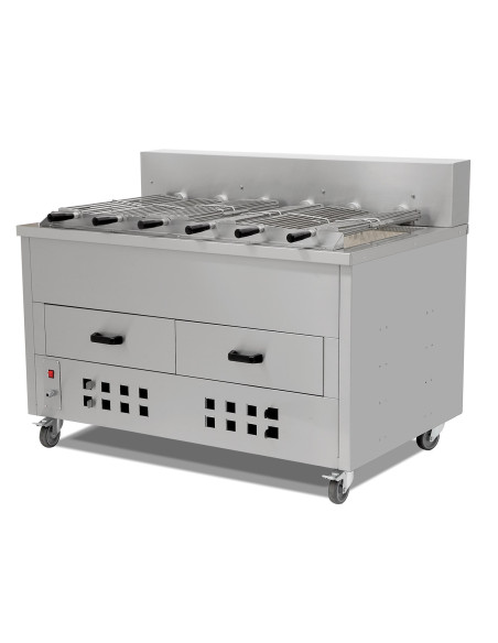 Asador Horizontal Parrilla de Brasa de 5 Espadas Línea Estambul EMP5YI
