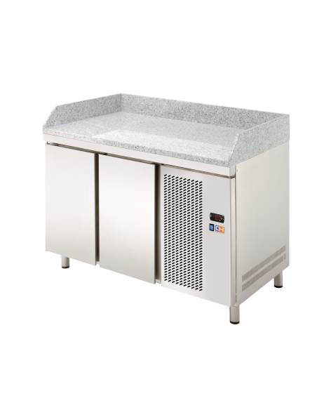Mesa Refrigerada GN1/1 2 Puertas  Preparación Encimera Granito 1342x700x850h mm Línea CORDOBA MRPG-135