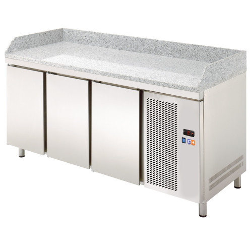 Mesa Refrigerada GN1/1  3 Puertas Preparación Encimera Granito 1792x700x850h mm Línea CORDOBA MRPG-180