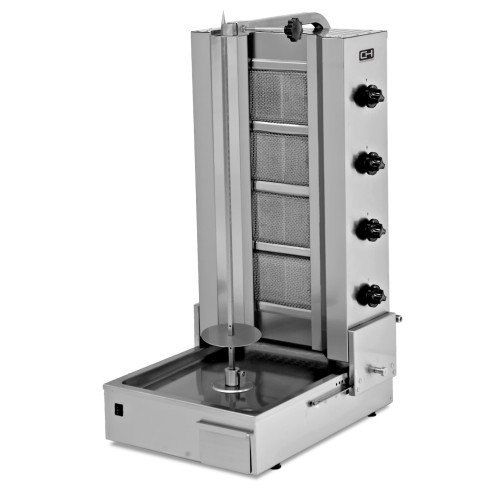 Asador Kebab a Gas 4 Quemadores Motor Inferior y Base ajustable Línea ESTAMBUL EMPDN151