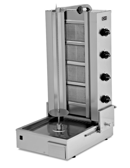 Asador Kebab a Gas 4 Quemadores Motor Inferior y Base ajustable Línea ESTAMBUL EMPDN151