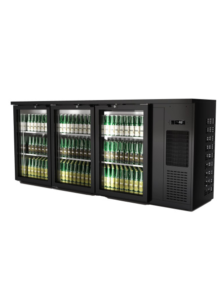 Expositor Botellero Refrigerado 3 puertas capacidad 575  botellas  1989x528x850h mm Línea CORDOBA CMRV-3