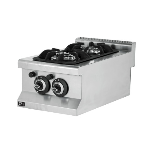 Cocina a gas sobremesa 2 fuegos 2x3,6 kW 400x635x285h mm EMP6KG010 Línea 600 Estambul