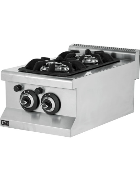 Cocina a gas sobremesa 2 fuegos 2x3,6 kW 400x635x285h mm EMP6KG010 Línea 600 Estambul