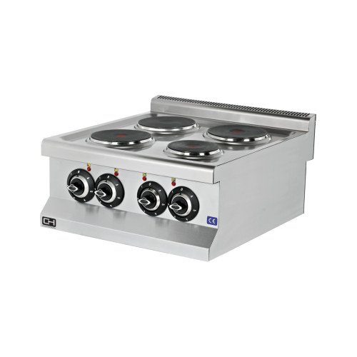 Cocina Eléctrica sobremesa 4 Zonas 4x1,75 kW 600x635x285h mm EMP6KE020 Línea 600 Estambul