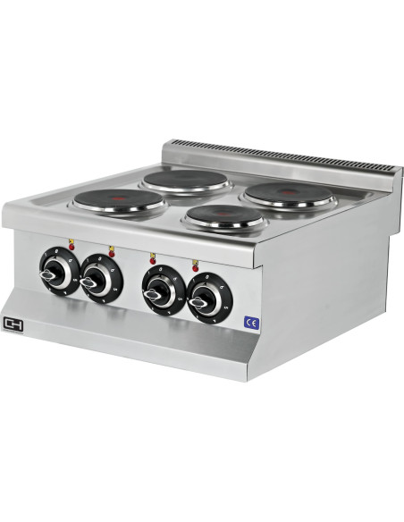 Cocina Eléctrica sobremesa 4 Zonas 4x1,75 kW 600x635x285h mm EMP6KE020 Línea 600 Estambul