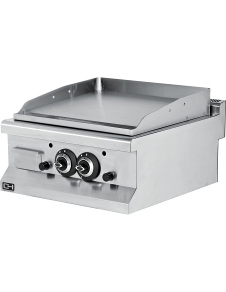 Fry tops a gas sobremesa liso acero rectificado 12 mm 13 kW 600x635x285h mm EMP6IG020 Línea 600 Estambul