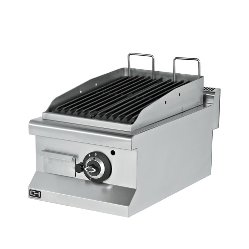 Barbacoa a gas piedra volcánica sobremesa 6,5 kW 400x635x285h mm EMP6LG010 Línea 600 Estambul