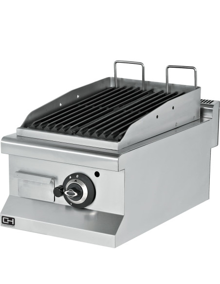 Barbacoa a gas piedra volcánica sobremesa 6,5 kW 400x635x285h mm EMP6LG010 Línea 600 Estambul