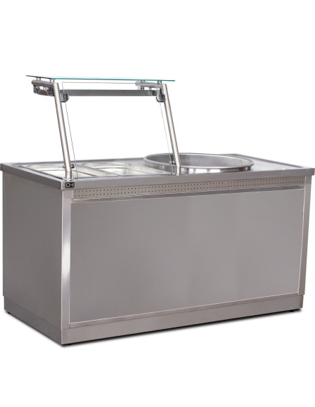 Freidora Eléctrica para churros 1400X700X850/1320h mm con 1 caldero de 500mm y 2 bandejas GN1/1 Línea Estambul EMPLK00